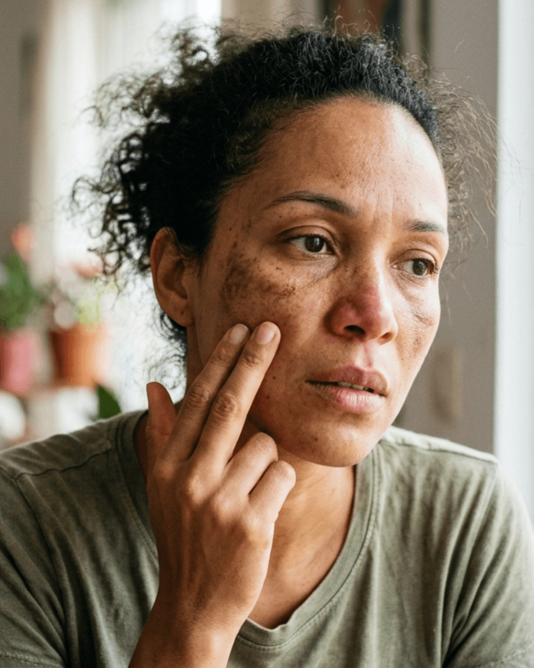 Manchas e tom irregular